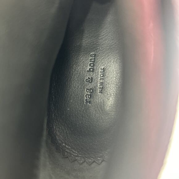 Rag & Bone Harrow Leather Booties In PURPLE Suede Size EU 38 US Size 8 - Picture 5 of 10